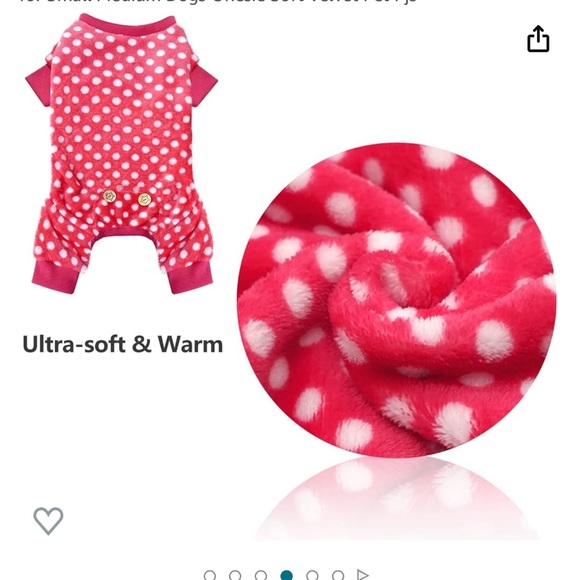 NWT KYEESE Dog Pajamas Polka Dot Size Medium Polka dot onesie Very soft and warm - Picture 11 of 13